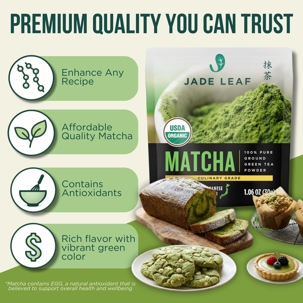 Jade Leaf Matcha Culinary Grade Powder, Organic, 30 g