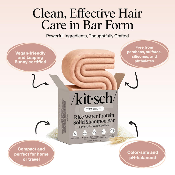 Kitsch Rice Water Shampoo Bar, 3.2 oz