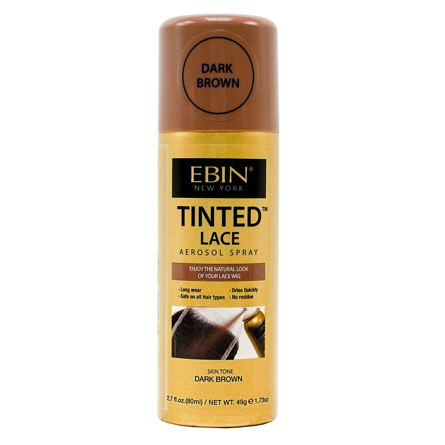 EBIN NEW YORK Tinted Lace Aerosol Spray, Dark Brown, 2.7 fl oz