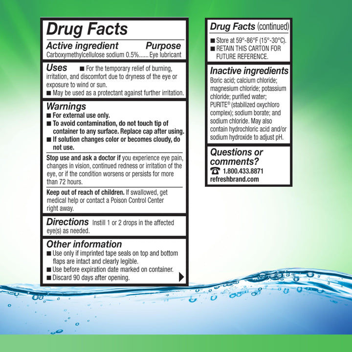 Refresh Tears Lubricant Eye Drops, 0.5 fl oz