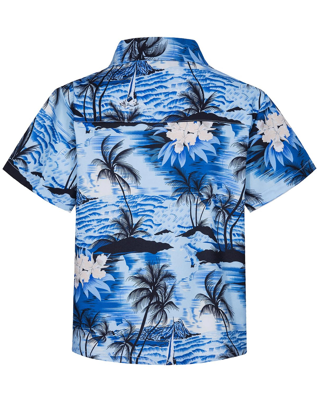 MOHEZ Hawaiian Shirt, Light Blue 06, 9-10 Years
