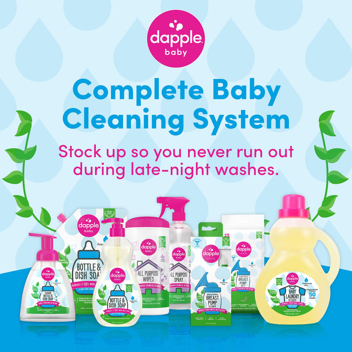 dapple Baby Bottle and Dish Liquid, Fragrance Free, 16.9 fl oz