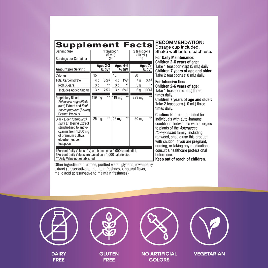 Nature's Way Sambucus Elderberry Syrup For Kids, Herbal Supplement