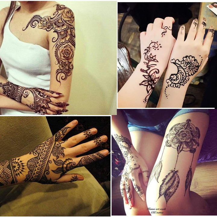 Yomagine Temporary Tattoo Kit, Jagua Gel, 5 Count