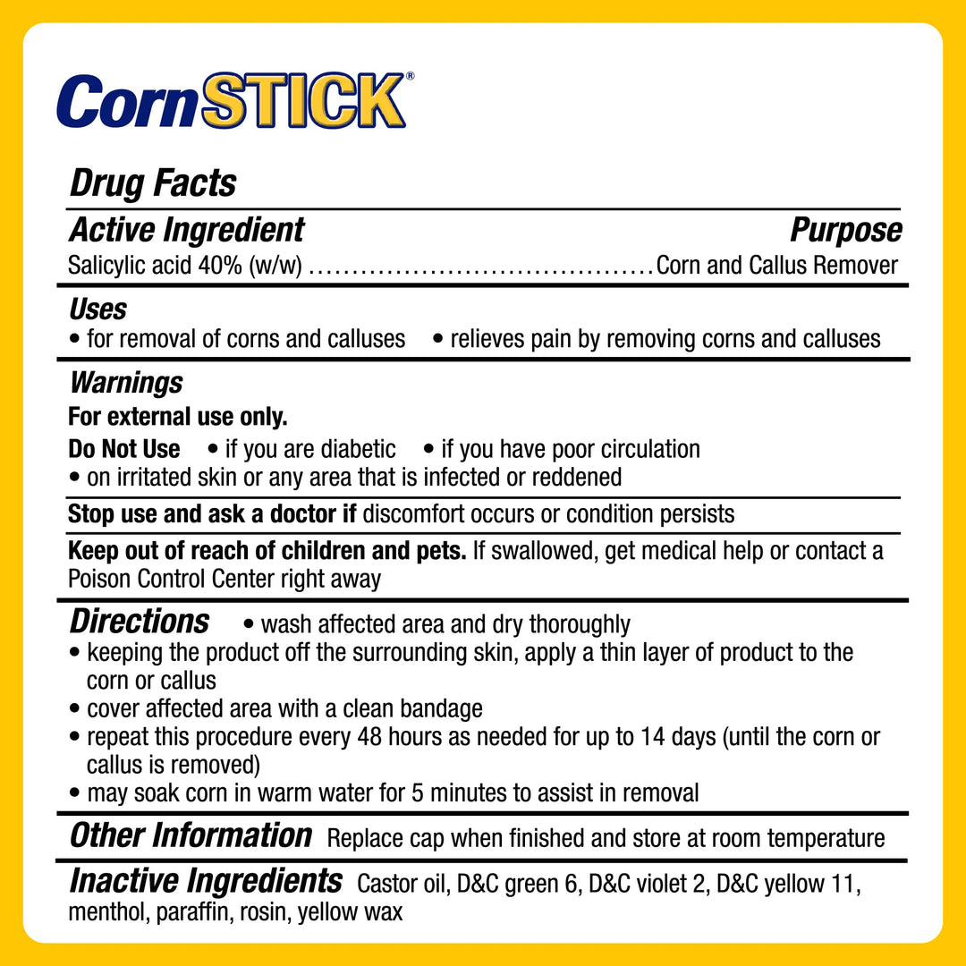 EasyComforts Corn Remover Stick, Maximum Strength, 0.2 oz