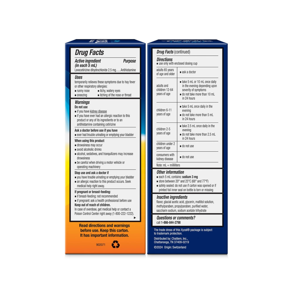 Xyzal Children's Oral Solution, Tutti Frutti, 5 fl oz