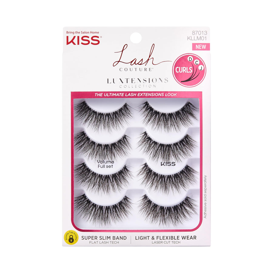 KISS Lash Couture Luxtensions Collection False Eyelashes, 4 Count