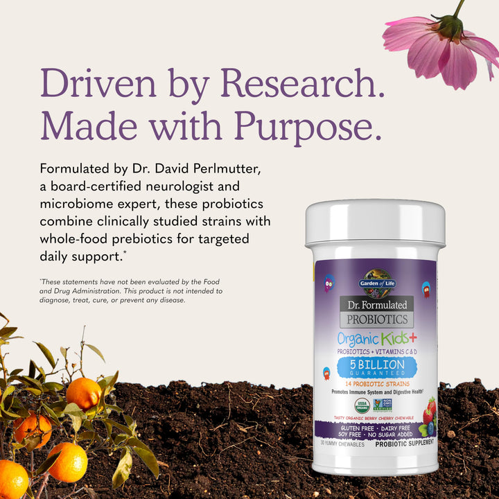 Garden of Life Dr. Formulated Kids+ Probiotic, Berry Cherry