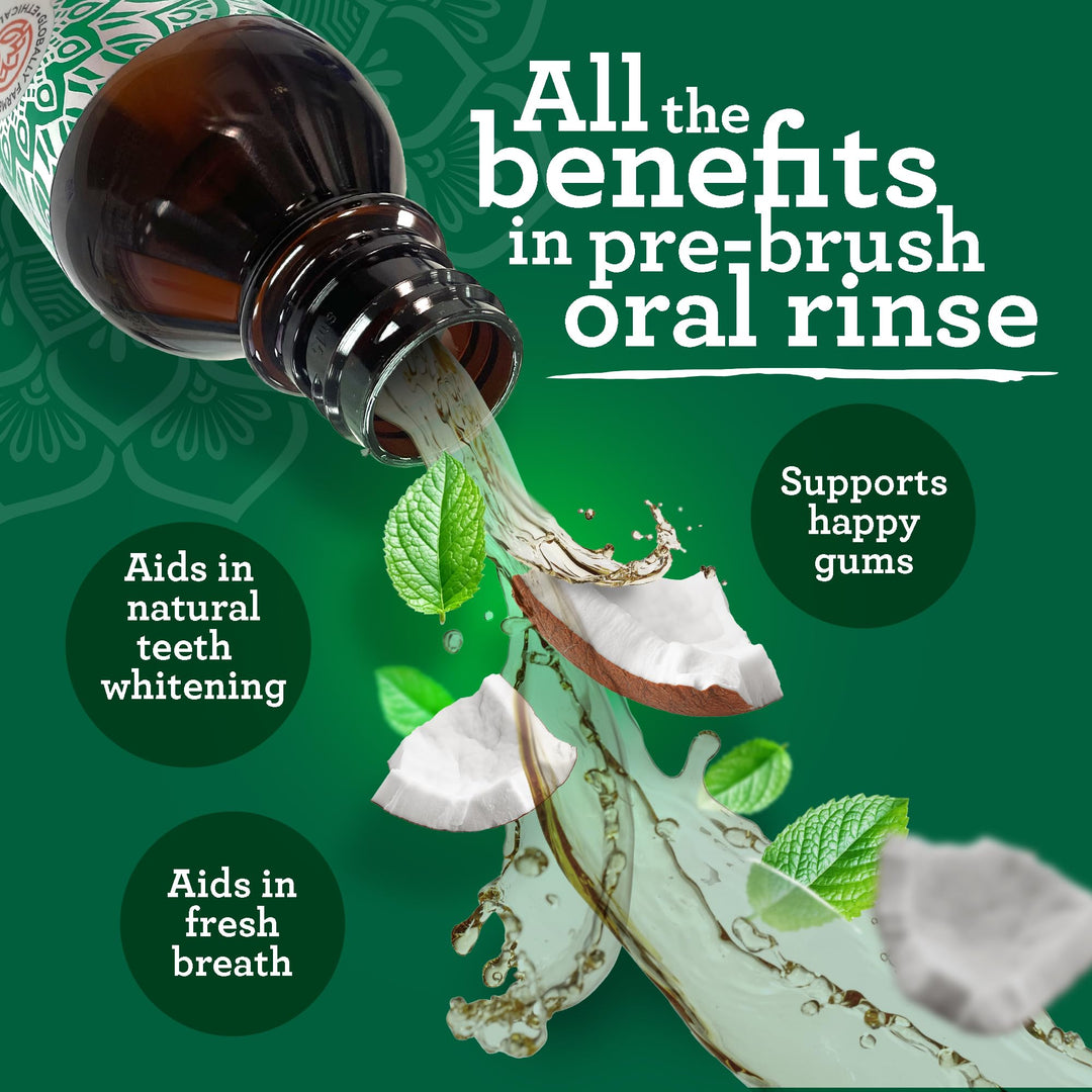 GuruNanda Oil Pulling, Coconut & Peppermint, 8 fl oz