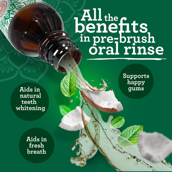 GuruNanda Oil Pulling, Coconut & Peppermint, 8 fl oz