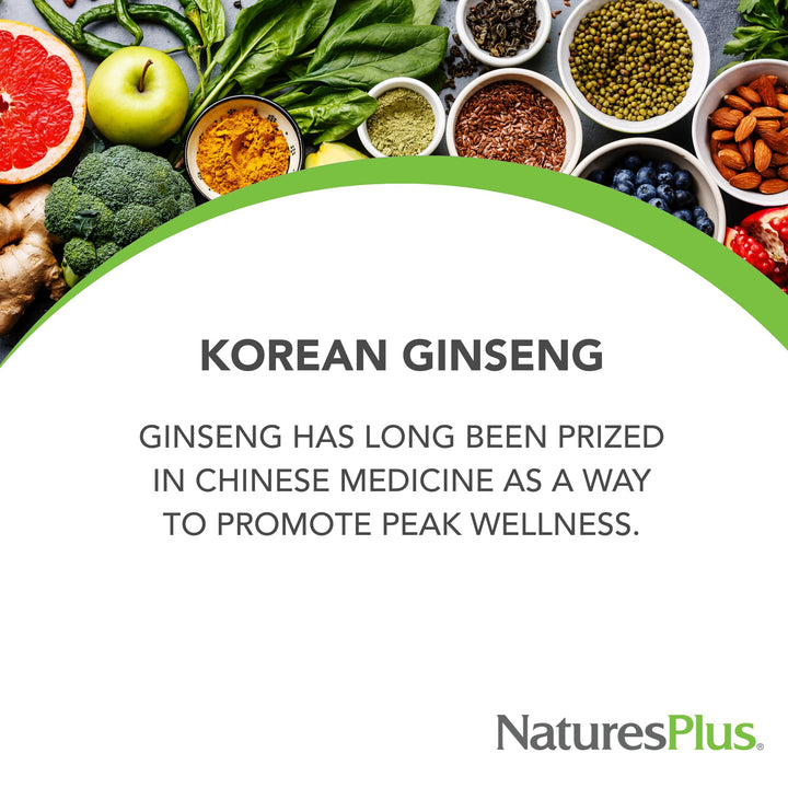 Nature's Plus Herbal Actives Korean Ginseng Extended Release, 1000 mg, 30 Count