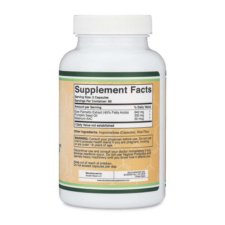 Double Wood Supplements Prostate Support, 120 Count