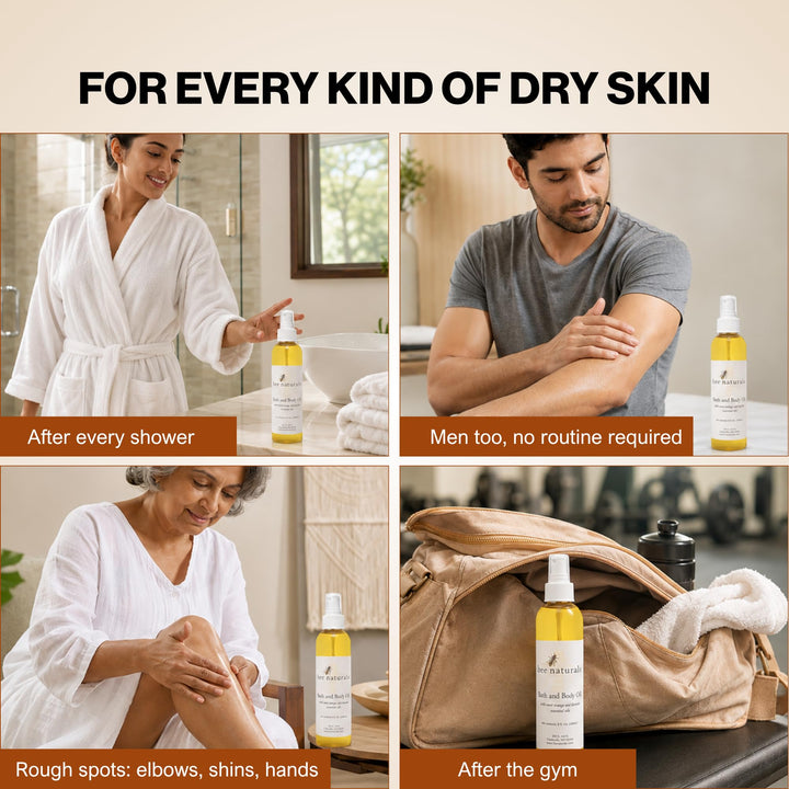 Bee Naturals Bath & Body Oil, 8 fl oz