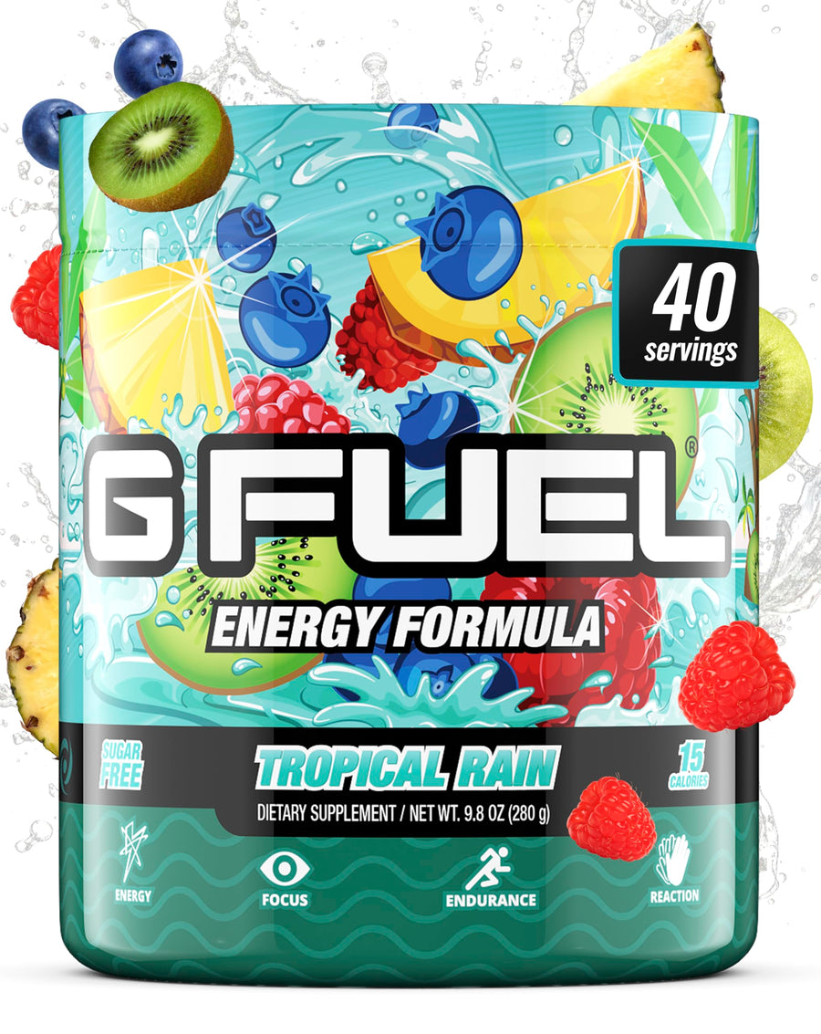G Fuel Tropical Rain Energy Drink Powder, 9.8 oz, 40 Servings