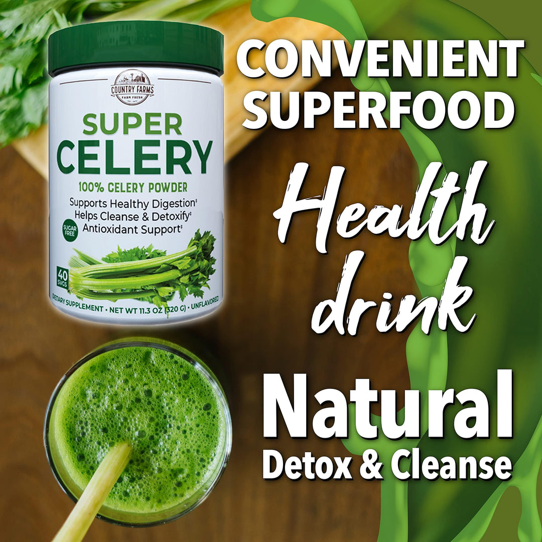Country Farms Super Celery Powder, 11.3 oz