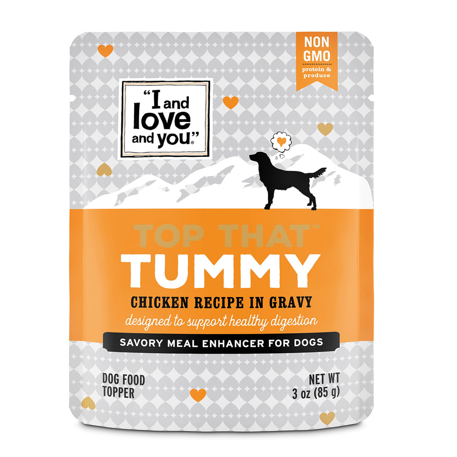 I AND LOVE AND YOU Top That Tummy Wet Dog Food, Chicken Recipe In Gravy, 3 oz, Pack of 12