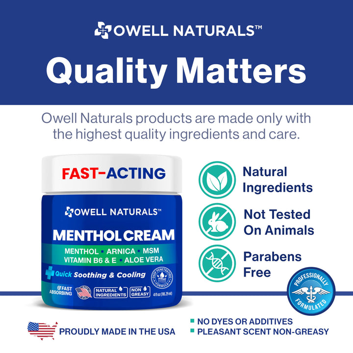 Owell Naturals Soothing Cooling Cream, 4 fl oz
