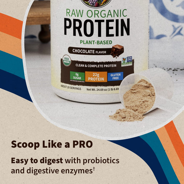 Garden of Life Raw Organic Protein Powder, Chocolate, 20 Servings