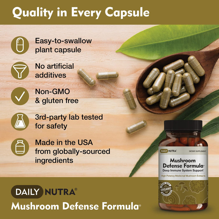 DailyNutra Mushroom Defense Formula, 1000 mg
