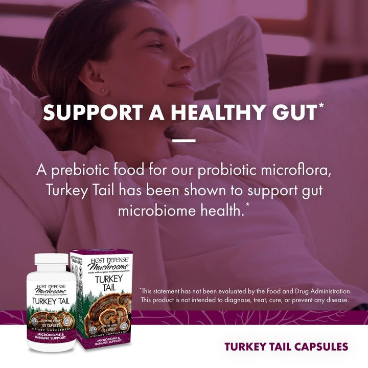 Host Defense Turkey Tail Capsules, 120 Count