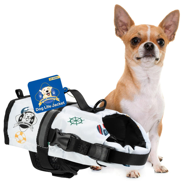 Paws Aboard Dog Life Jacket, Nautical, XX-Small