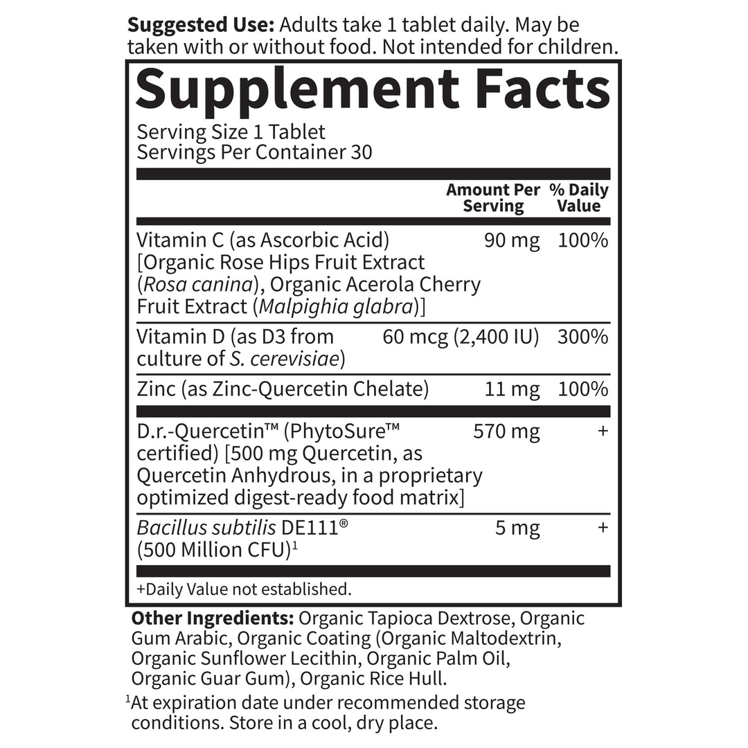 Garden of Life Dr. Formulated Quercetin Immune, 500 mg, 30 Count