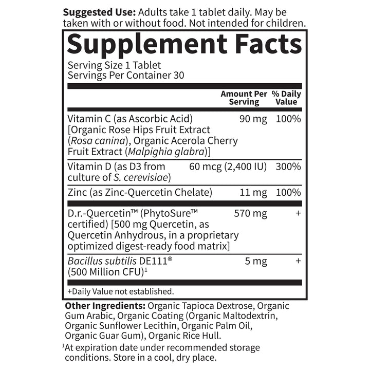 Garden of Life Dr. Formulated Quercetin Immune, 500 mg, 30 Count
