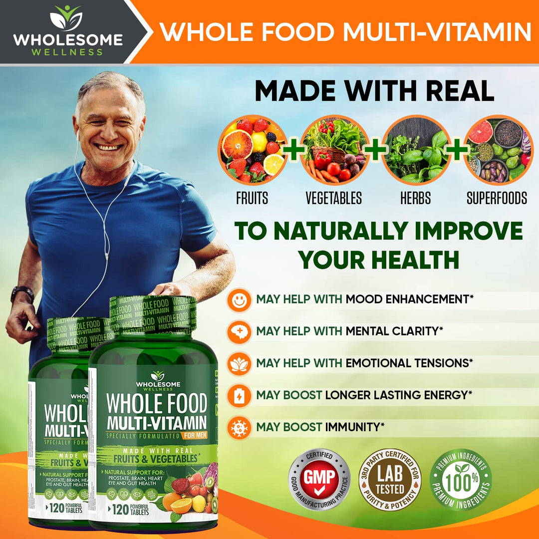 Wholesome Wellness Whole Food Multivitamin, 120 Count