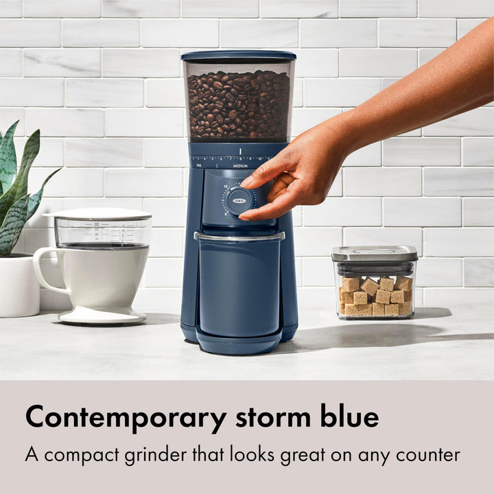 OXO Brew Conical Burr Coffee Grinder, Storm Blue
