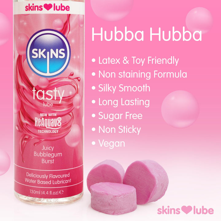 Skins Bubblegum Water-Based Lube, 4.4 oz