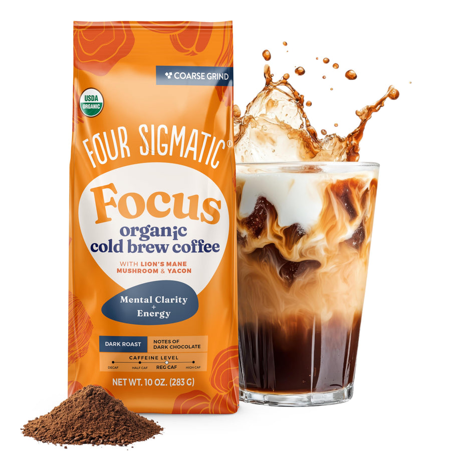 Four Sigmatic Mushroom Ground Coffee, Dark Roast, 12 oz