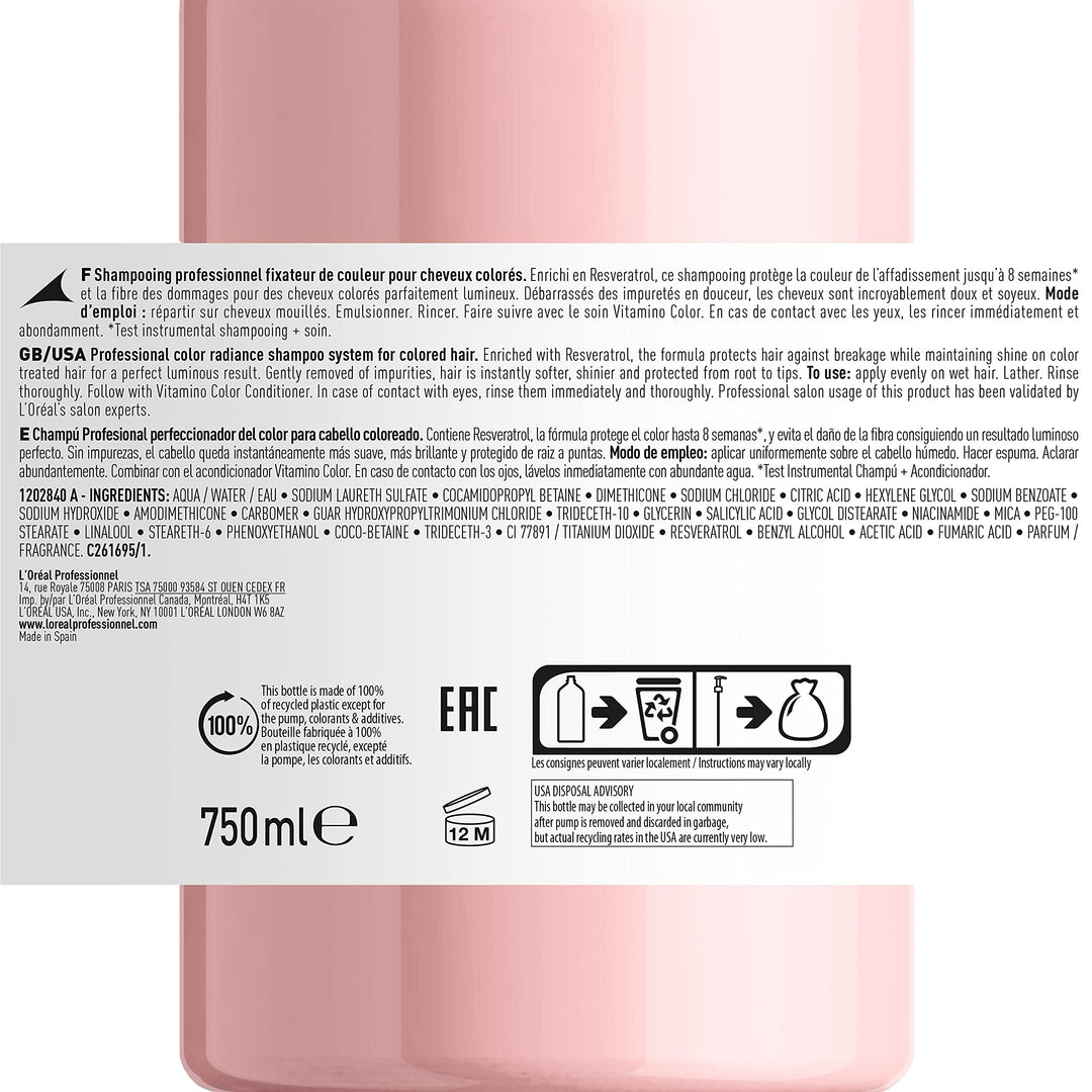 L'Oréal Professionnel Vitamino Color Shampoo, 750 ml