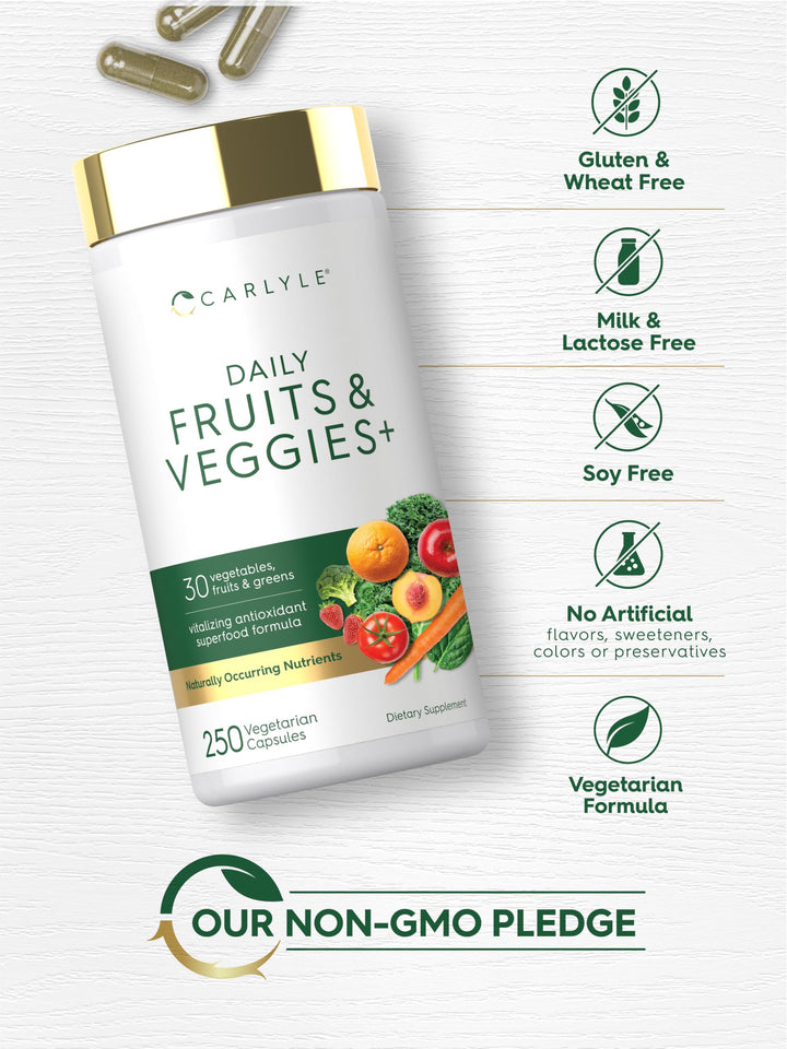Carlyle Fruits and Veggies Supplement, 250 Count