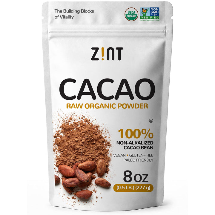 Zint Raw Organic Cacao Powder, Unsweetened, 8 oz