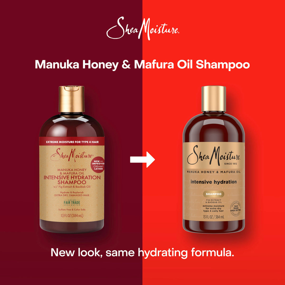SHEA MOISTURE Manuka Honey And Mafura Oil Intensive Hydration Shampoo, 13 fl oz