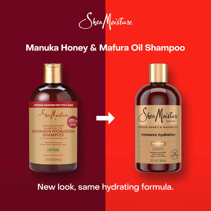 SHEA MOISTURE Manuka Honey And Mafura Oil Intensive Hydration Shampoo, 13 fl oz