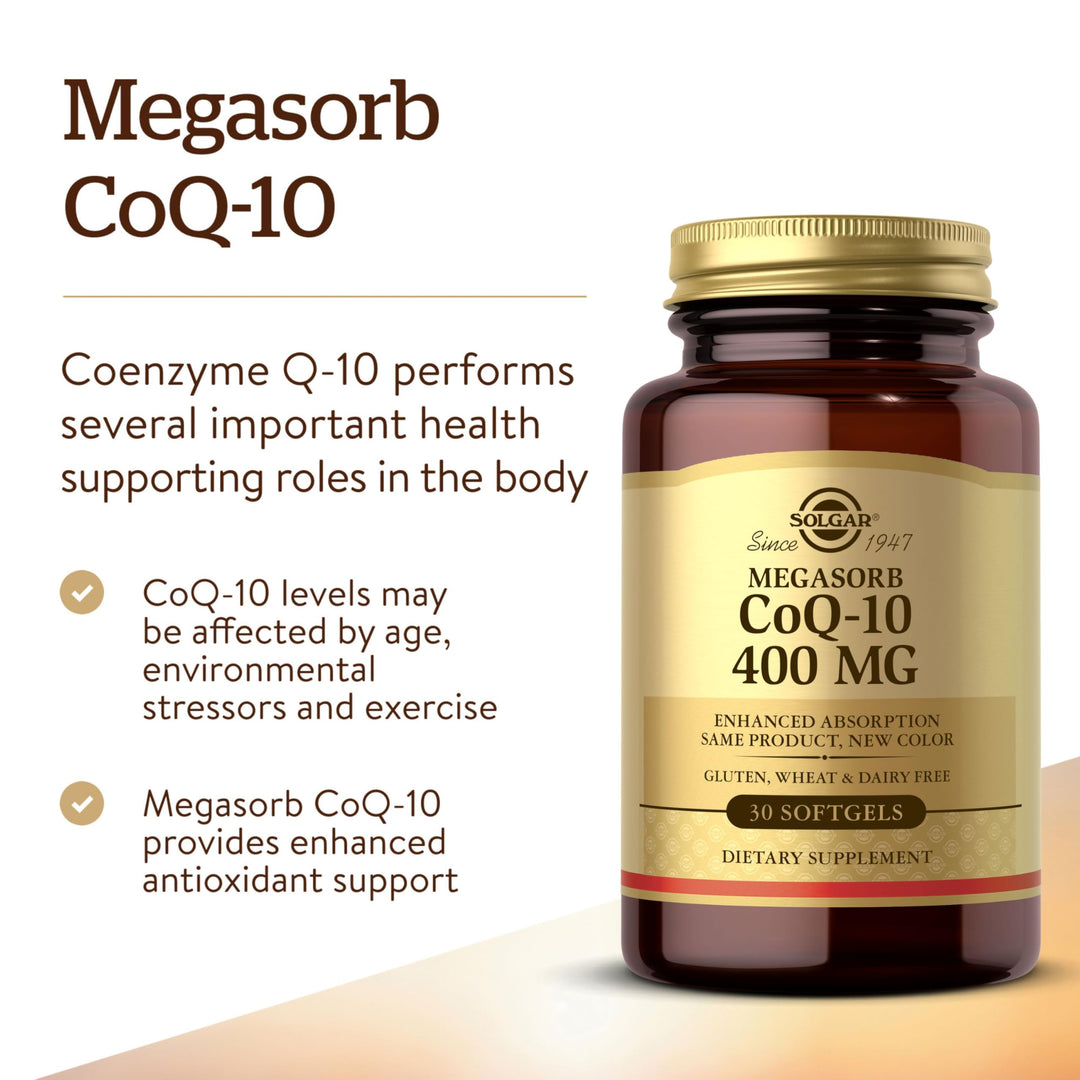 Solgar Megasorb CoQ-10, 400 mg, 60 Count
