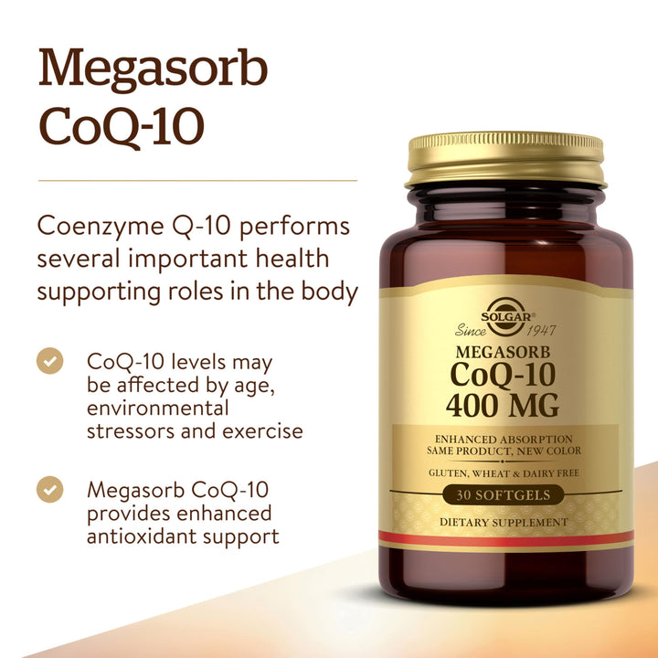 Solgar Megasorb CoQ-10, 400 mg, 60 Count
