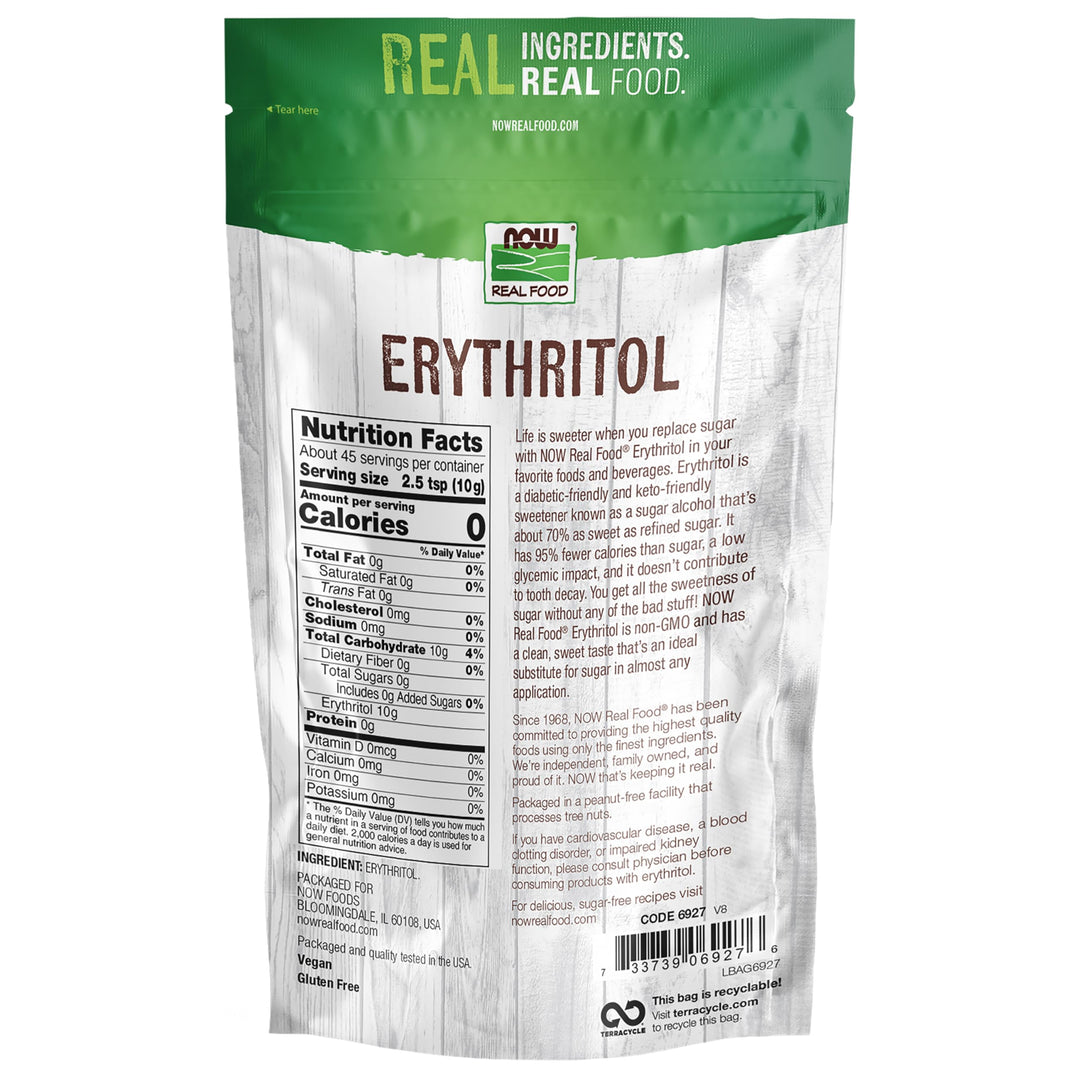 NOW Erythritol Natural Sweetener, 454 g