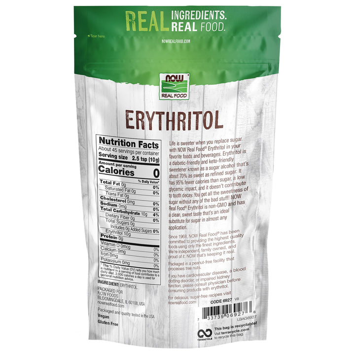 NOW Erythritol Natural Sweetener, 454 g