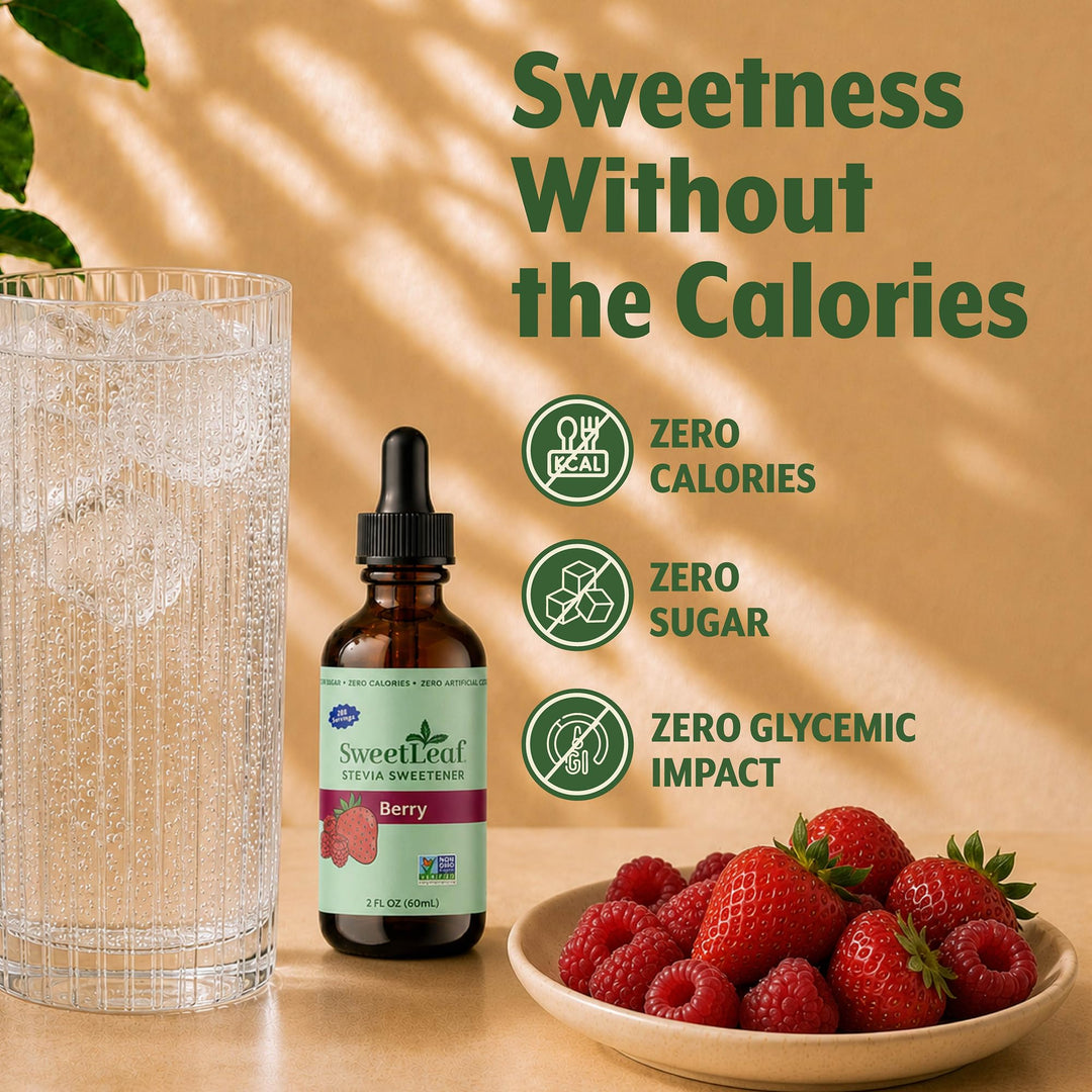 SweetLeaf Liquid Stevia Sweetener, Berry, 2 fl oz