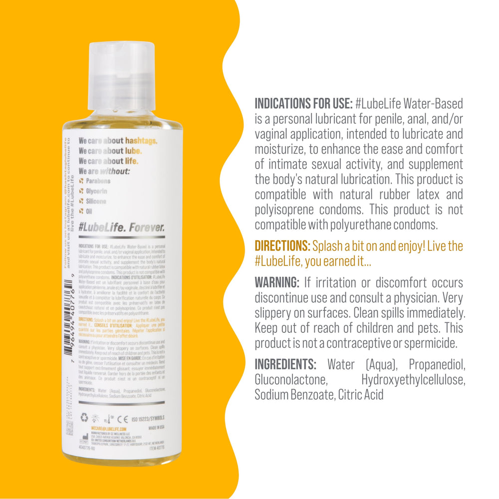 Lube Life Water Based Personal Lubricant, 8 fl oz