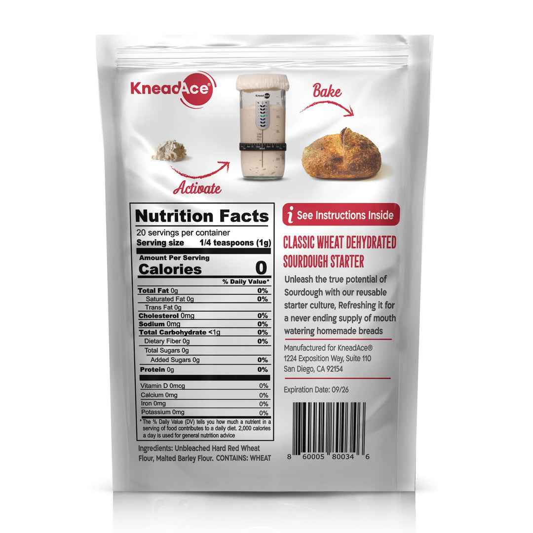 KNEADACE Sourdough Starter Culture, Dehydrated