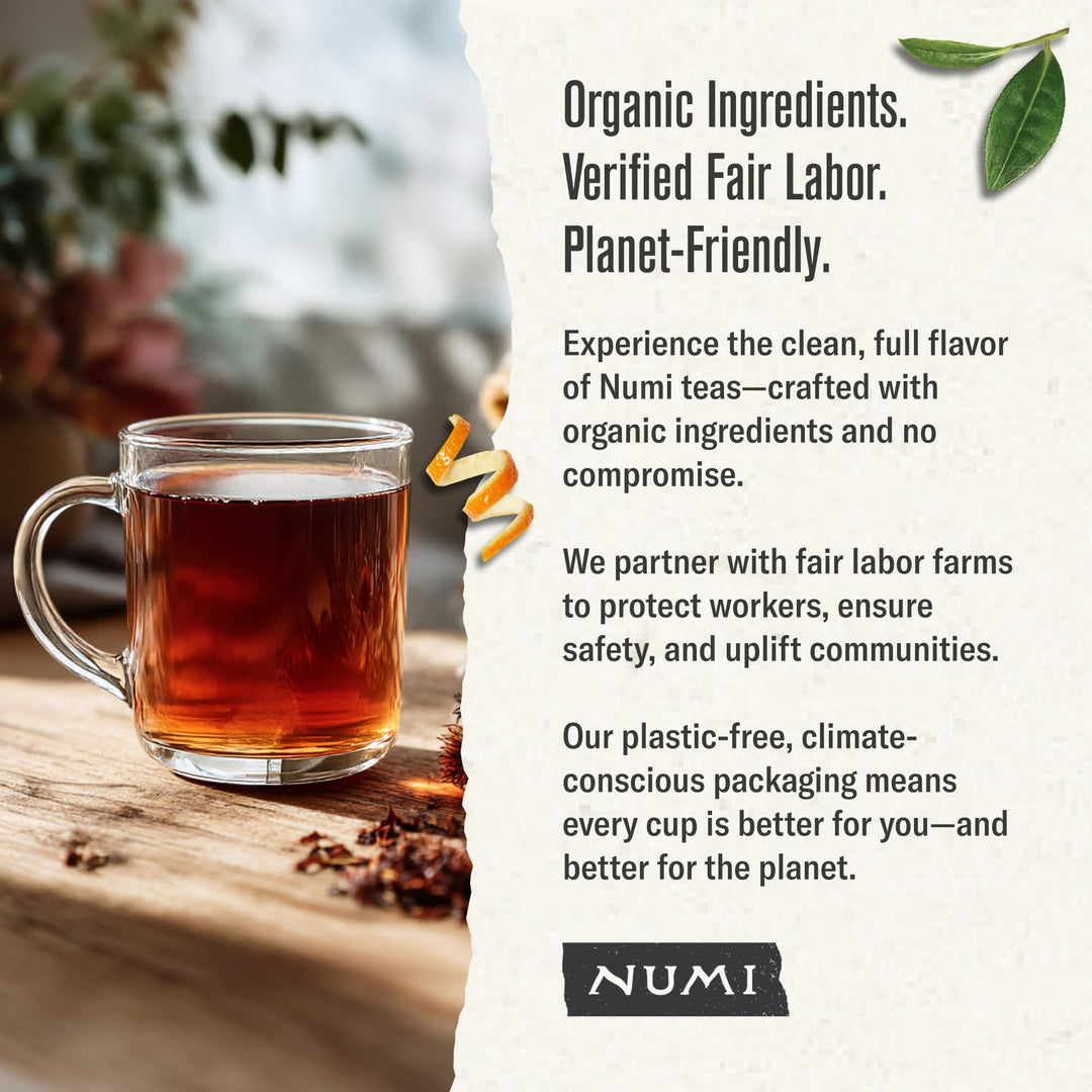 Numi Organic Rooibos Tea, Caffeine Free, 18 Count