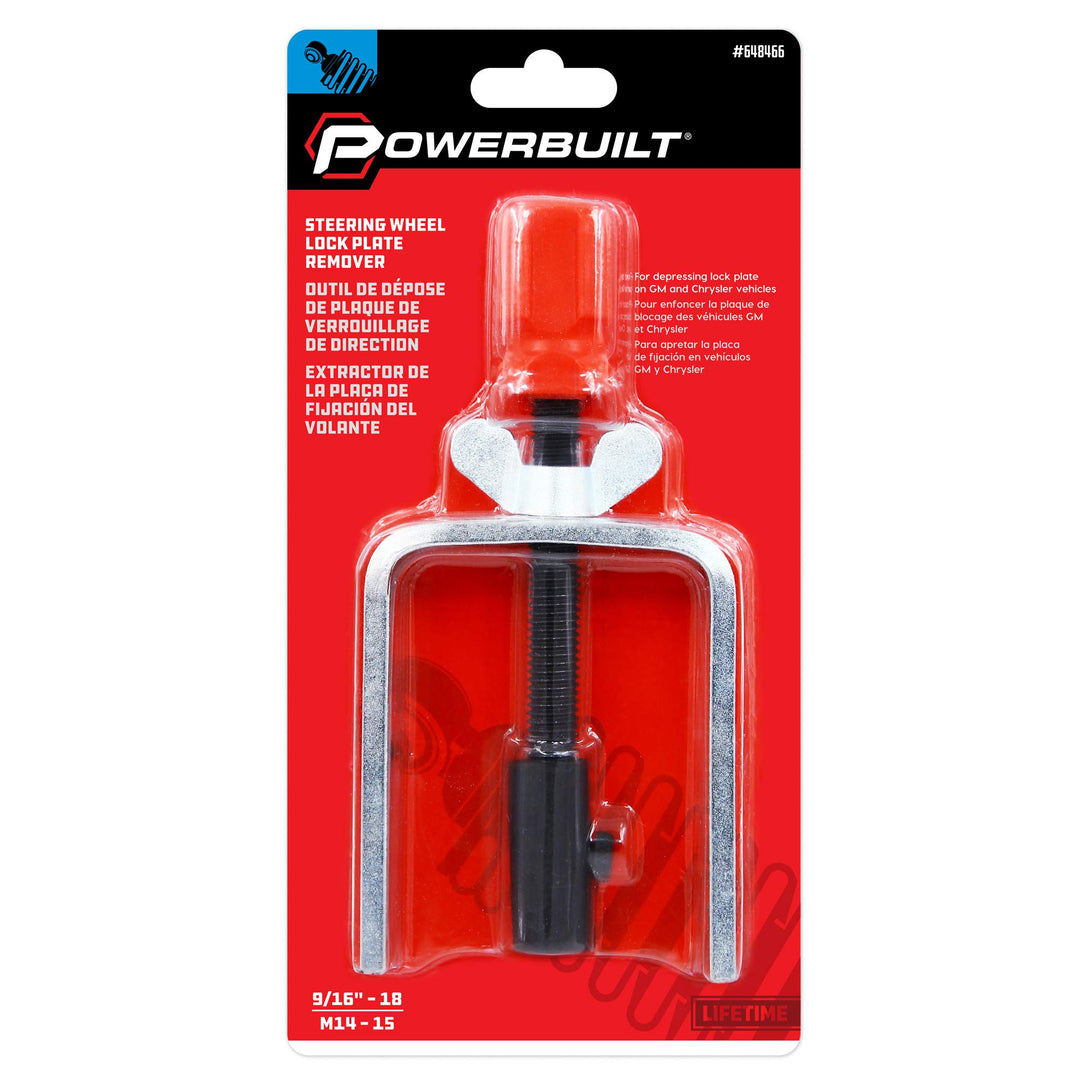 Powerbuilt Steering Wheel Lock Plate Remover, Red, 648466