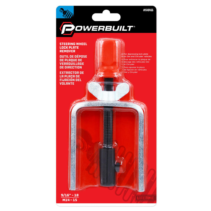 Powerbuilt Steering Wheel Lock Plate Remover, Red, 648466