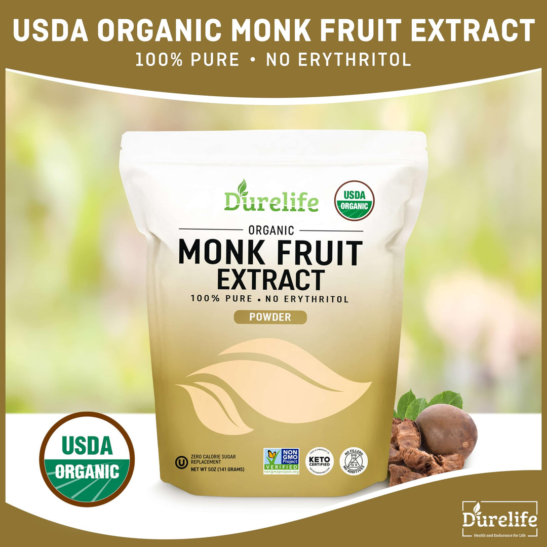 DureLife Organic Pure Monk Fruit Sweetener, 0 Calorie