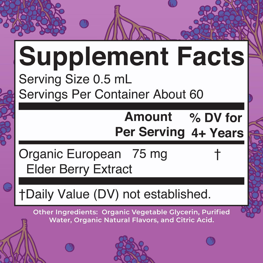 MARYRUTH'S Kids Elderberry Liquid Drops, 1 fl oz