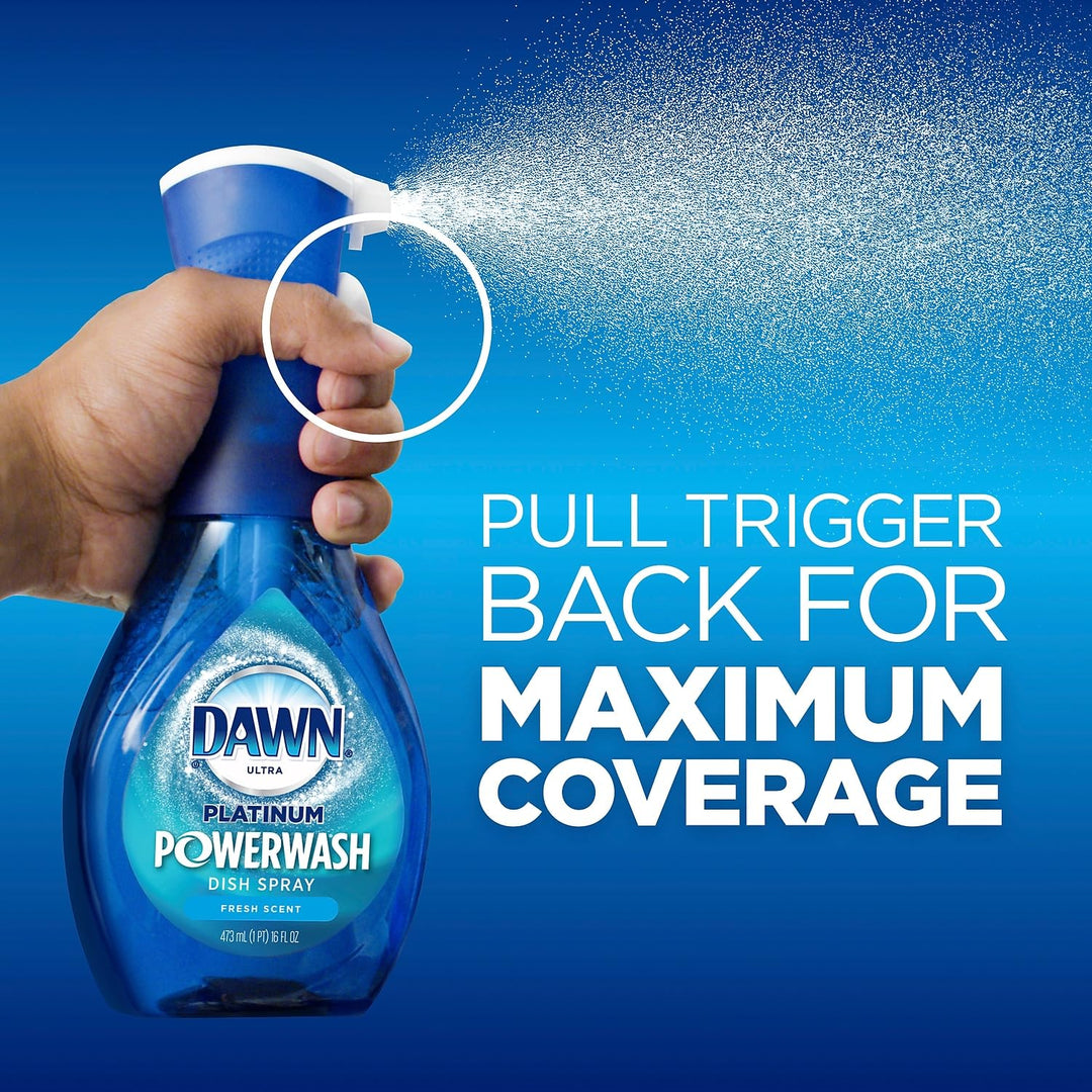 Dawn Platinum Powerwash Dish Spray, Fresh Scent, Pack of 4