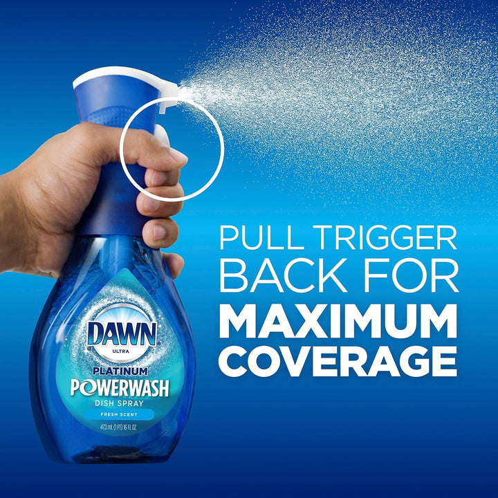 Dawn Platinum Powerwash Dish Spray, Fresh Scent, Pack of 4